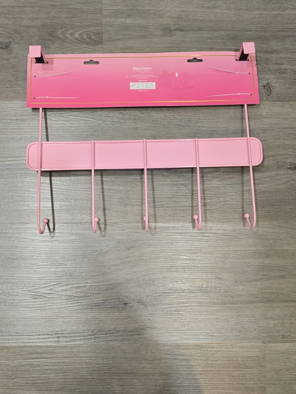 Juicy Couture Home Signature Crown Pattern Over-Door Hooks